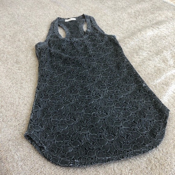 Morrison Grey Racer Back Lace Tank - Picture 5 of 6